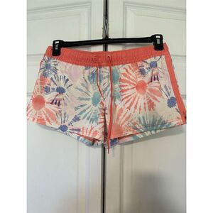 Salt Life Women's Tie-Dye Swim Shorts Coral Blue Burst Size M
